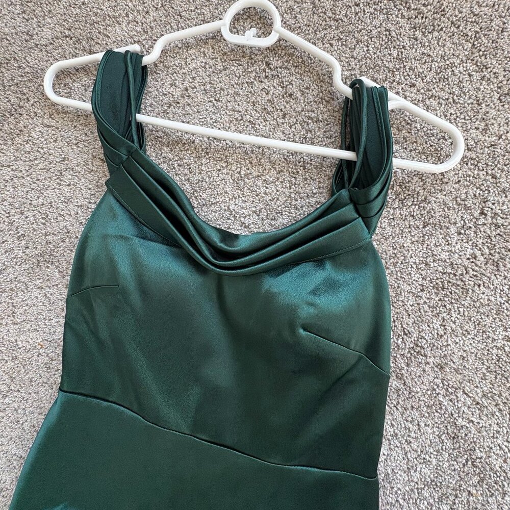 Jenny Yoo Satin 'Serena' dress - Emerald